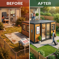 Expandable Container House EPS Sandwich Panel Breathable Contemporary Design 20Ft Multi-Functional Living Room Container Home — Before & After