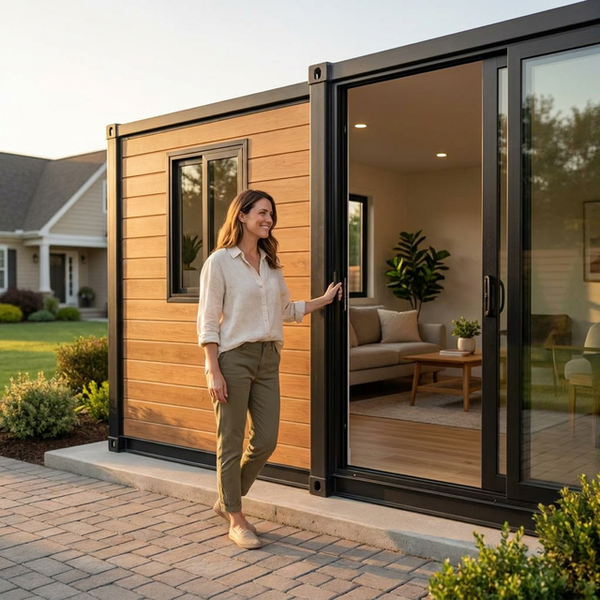 Container Tiny House Built to Expand, 20Ft Multi-Functional Layout, EPS Sandwich Panel Construction, Steel Frame